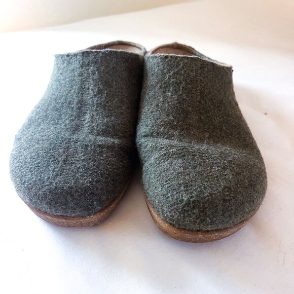 Taos Woolness Olive Green Italian Wool Clogs Slippers Clogs EU 40 US 9-9.5 - Picture 5 of 11